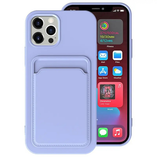 Xiaomi Poco M4 Pro 4G, Szilikon tok, kártyatartóval, Wooze Card Slot, lila (120196)