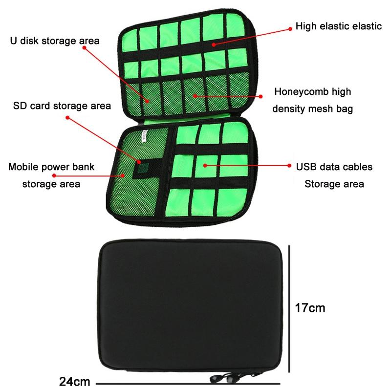 NNEIDS Portable Multifunctional U Disk Storage Bag For Mobile Phone Accessories - Orange